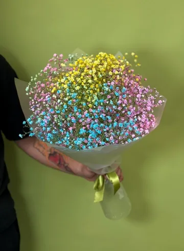 Монобукет с гипсофиллой от интернет-магазина цветов в 